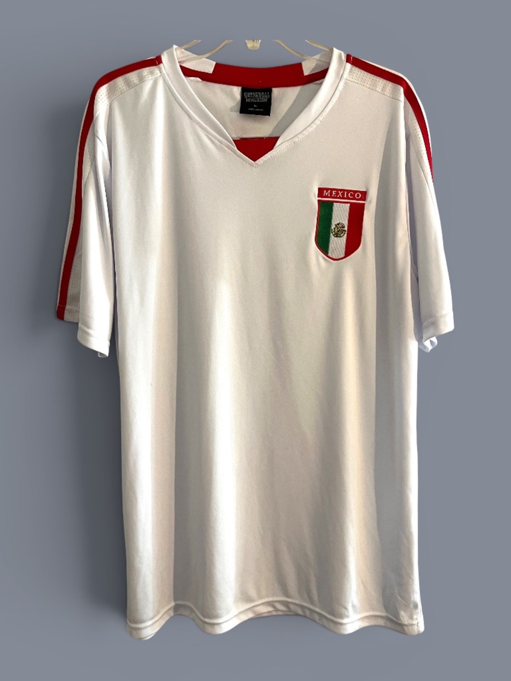 Original Deluxe Mexico Soccer Jersey Embroidered Crest Football Fan Shirt Y2K XL